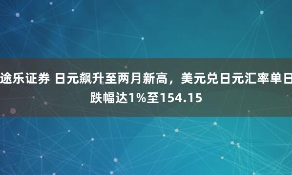 途乐证券 日元飙升至两月新高，美元兑日元汇率单日跌幅达1%至154.15