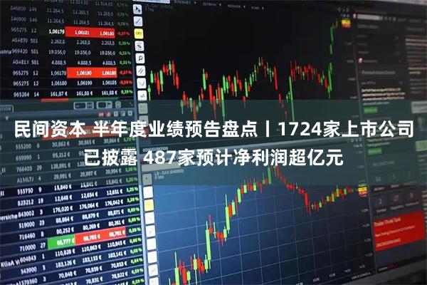 民间资本 半年度业绩预告盘点丨1724家上市公司已披露 487家预计净利润超亿元