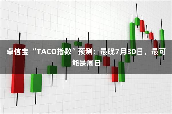 卓信宝 “TACO指数”预测:最晚7月30日,最可能是周日